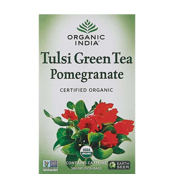 Organic India - Tulsi Green Tea - Pomegranate